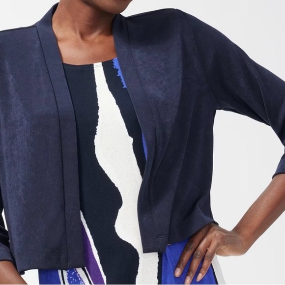 Chico’s - short cardigan - party - navy - size 1/M - Picture 4 of 5